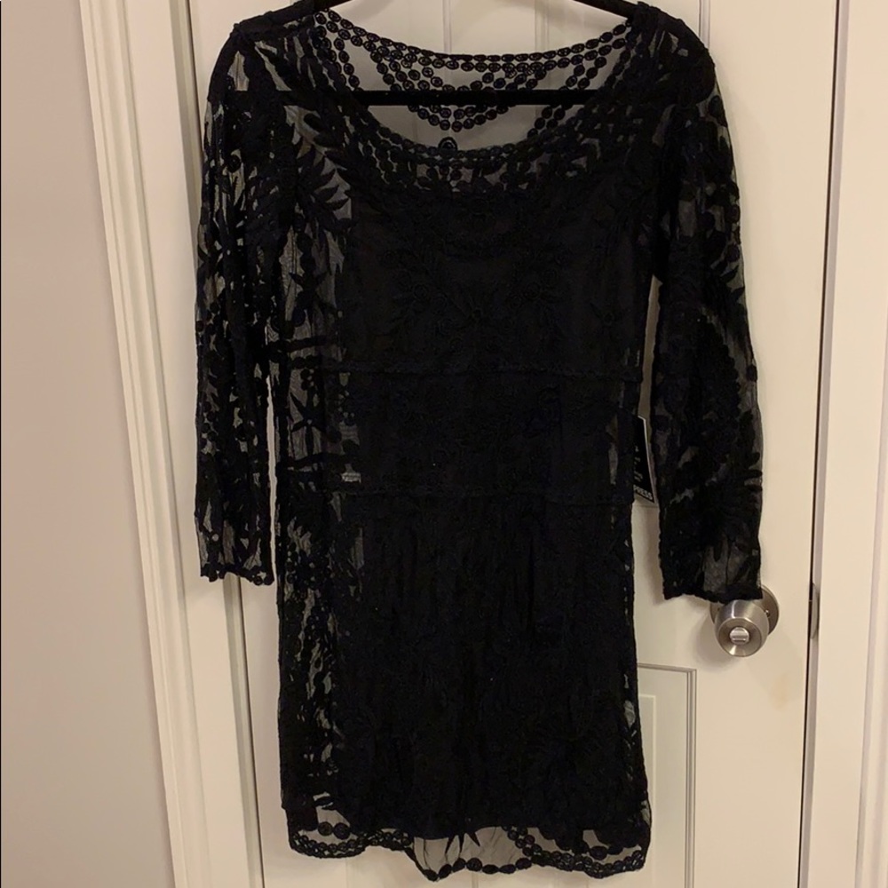 Black lace dress